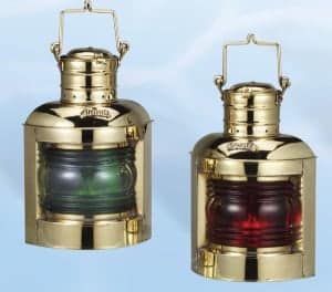 Nautical Lanterns Maritime Lights - Hight Quality Brass Port & Starboard Lanterns, Electric or Oil BL-835 