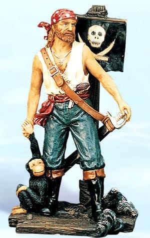 Pirate Figurines - Pirate Standing with Monkey PS-487