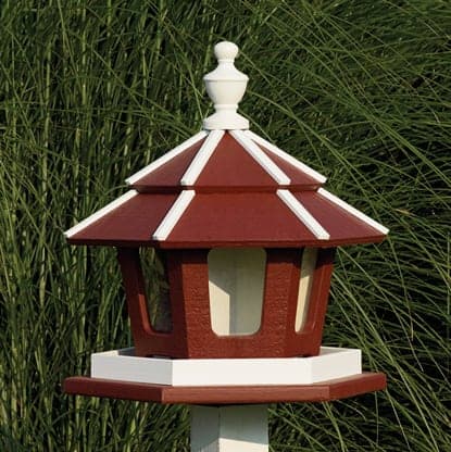 TOBF2003 3 Comp Feeder gazebo birdfeeders - 3 Compartment Birdfeeder TO-2003