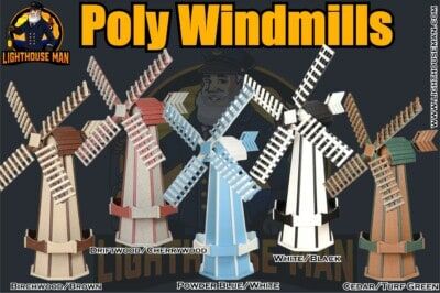 Poly Windmill Yard and Garden Ornaments