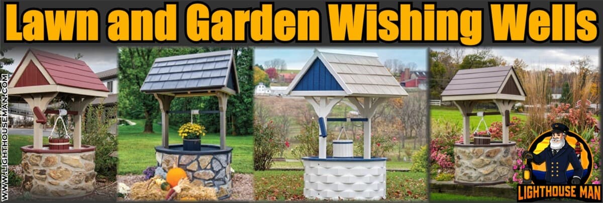 Lawn and Garden Wishing Well Yard Ornaments Lawn and Garden Wishing Well Yard Ornaments