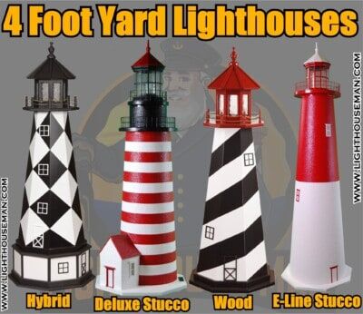 4 Foot Yard Lighthouses