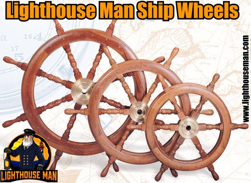 Lighthouse Man Ship Wheels